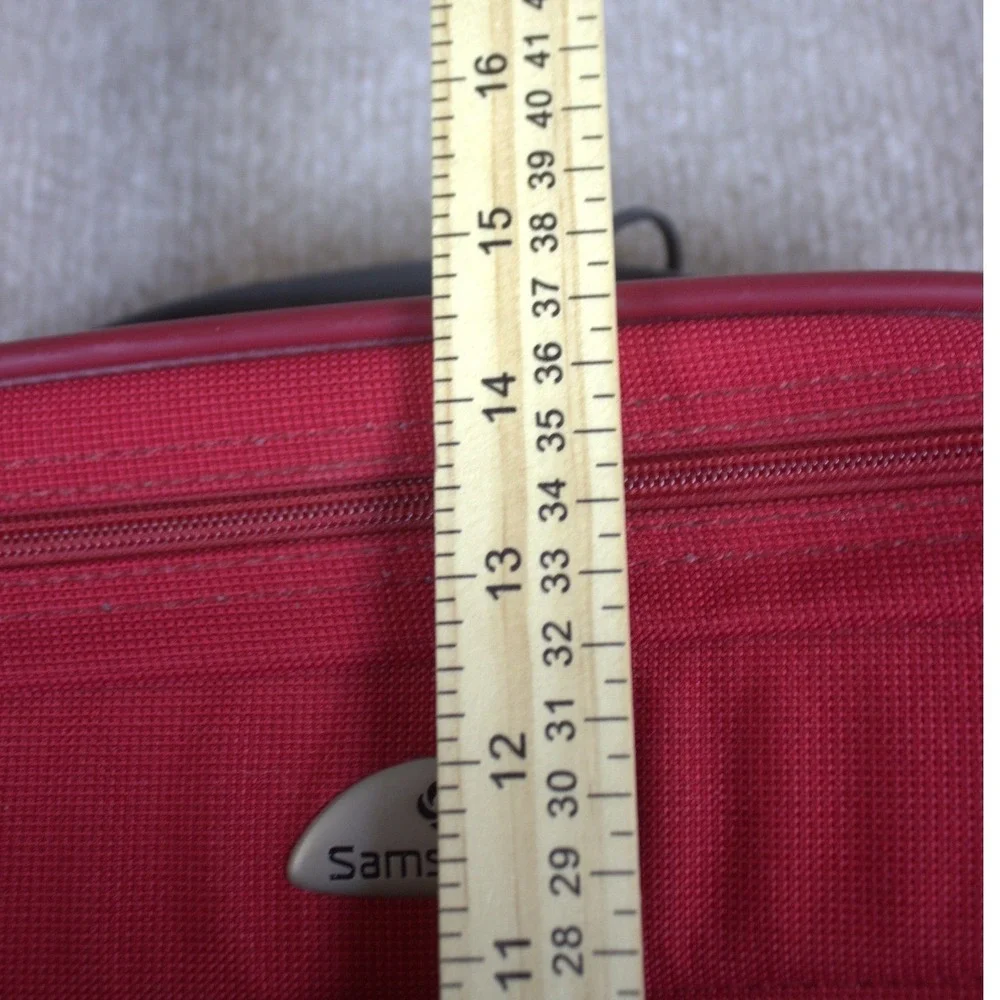 Samsonite Red Canvas Messenger Crossbody Bag Travel Laptop Case Trolley Sleeve